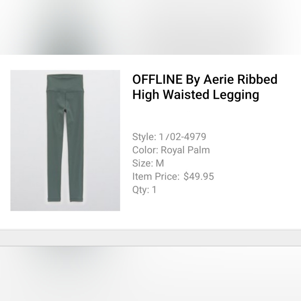 Aerie Offline Ribbed High Wasted Leggings